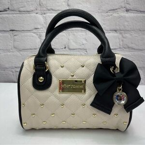 ***SOLD***Betsey Johnson Two Tone Doctors Bag Purse Satchel with Bow